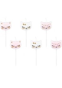 partydeco Meow party - Sv��ky dortov� Ko�i�ky 6ks