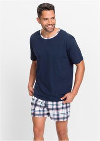 Krátké pyžamo | Modrá | Vel. 64/66 (3XL) | bonprix