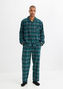 Tkané pyžamo z flanelu | Zelená | Vel. 48/50 (M) | bonprix