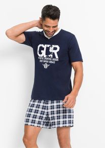 Krátké pyžamo | Modrá | Vel. 60/62 (XXL) | bonprix
