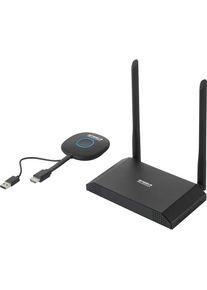 SpeaKa Professional SP-VShare 4K UHD-Präsentationssystem 4fach Multi Viewer Whiteboard-Funktion drahtlos schwarz