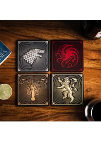 Game Of Thrones - Häuser Wappen Untersetzer 4er Set