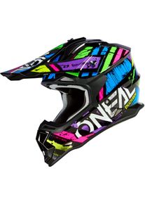 O Neal ONeal 2SRS Glitch S23, motocross helmet , color: Black/Blue/Green/Purple/Pink , size: XXL