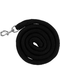 Covalliero Führstrick, Baumwolle, 2m, schwarz, mit Karabiner