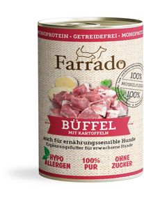 Farrado PUR Nassfutter, 8x400g, Büffel mit Kartoffel