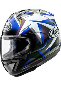 Arai RX-7V Evo MVK Stars, full face helmet , color: Black/White/Blue/Gold , size: M