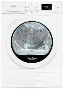 Exquisit TWP903-410 9kg Wärmepumpentrockner, 59,5 cm breit, 15 Programme, Knitterschutz, Restlaufzeitanzeige, Kindersicherung, Innenbeleuchtung, weiß