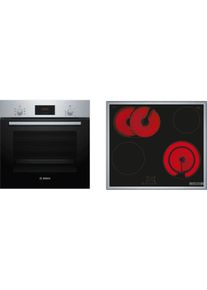 Bosch HBD231VR61 EEK: A Einbau-Backofen-Set mit Elektro-Kochfeld (HBF133BR0 + PKN645BA2E), 60 cm breit, 71 L, 3D-Heißluft, Eco Clean Direct, Kindersic