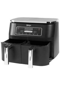 Ninja AF300EU Foodi Dual Zone Heißluftfritteuse, bis 2400 W, 6 Einstellungen, 3.8 L pro Schublade/ 7.6 L gesamt, schwarz/grau