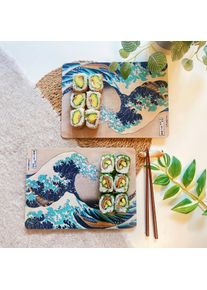 Die große Welle vor Kanagawa - Katsushika Hokusai Frühstücksbrettchen 4er Set