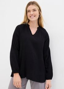 Dlouhá tunika z mušelínu | Černá | Vel. 40 | mušelín| bonprix