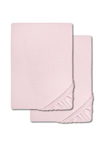 Castell lastikli çarşaf jarse pembe 90 x 190 - 100 x 200 cm ikili paket
