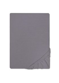 Простирадло приталене CloudComfort Basic трикотажне стрейч темно-сіре 180 x 200 - 200 x 200 см