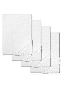 Sada 4 prostěradel CloudComfort Basic jersey stretch white 180 x 190 - 200 x 200 cm (4 kusy)