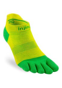injinji Run Lightweight No-Show Running socks (XL, green)