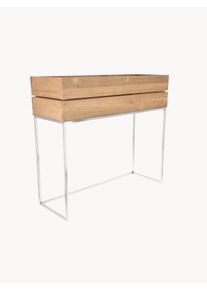 Jan Kurtz Květináč z teakového dřeva Mini Garden Hnědá Dřevo, Masivní dřevo Š 100 cm, V 90 cm