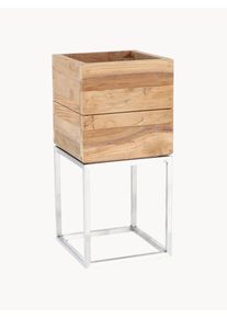 Jan Kurtz Květináč z teakového dřeva Mini Garden Hnědá Dřevo, Masivní dřevo Š 25 cm, V 53 cm