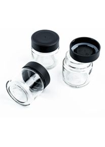 silwy Feinkost-Magnetgläser inkl. Leiste, 125ml, black/classy