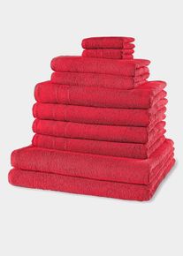 Souprava ručníků (10dílná) | Červená | Vel. Onesize | bonprix