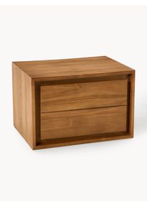 Kave Home Umyvadlová skříňka z teakového dřeva Kenta Hnědá Dřevo, Masivní dřevo Š 60 cm, V 40 cm