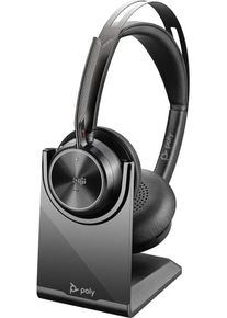 HP Poly Voyager Focus 2 Telefon On Ear Headselt Kopfhörer Mikrofon-Rauschunterdrückung kabelgebunden Bluetooth schwarz
