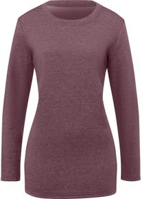 Damske Dlouh&eacute; tričko s teddy fleecem uvnitř burgundsk&aacute;-mel&iacute;r ,velikost 46