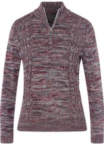 Damske Svetr s dlouh&yacute;m ruk&aacute;vem z melanžov&eacute;ho &uacute;pletu světle&scaron;ed&aacute;-mel&iacute;r ,velikost 44