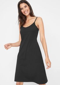Letní žerzejové šaty s nastavitelnými ramínky | Černá | Vel. 32/34 (XS) | bonprix
