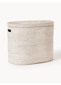 Koš na prádlo s víkem Lurdes Béžová Ratan Š 55 cm, V 35 cm | Westwing Collection