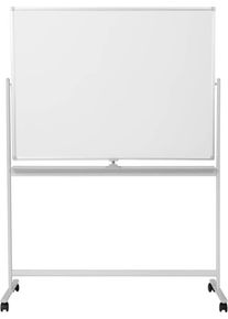 SpeaKa Professional SP-WB-312 Whiteboard Präsentationstafel Magnettafel mit Rollen 1200x800mm beidseitig nutzbar weiß