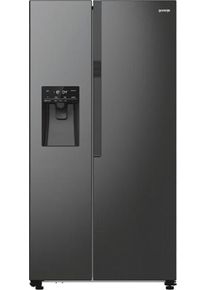 Gorenje NRR9185ESBXL Stand Side-by-Side Kombination, 91,5 cm breit, 566 L, NoFrost Plus, Wasserspender, Wassertank, ECO Programm, Memory Funktion, sch