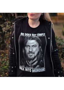 T-shirt Boromir On ne marche pas simplement dans Mordor - Le Seigneur des Anneaux - XXL - Noir