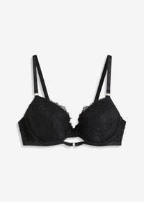 Push-up podprsenka s kosticemi | Černá | Vel. 85B | bonprix