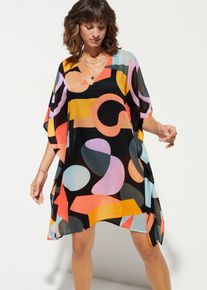 Průsvitn&aacute; pl&aacute;žov&aacute; tunika | Čern&aacute; | Vel. 40/42 (M) | bonprix
