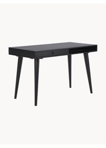 Psací stůl z masivního dřeva Tova Černá Dřevo, Masivní dřevo Š 117 cm, H 60 cm | Westwing Collection
