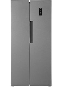 Exquisit SBS450-360E Side-by-Side Stand-Kühl-Gefrierkombination 83,cm breit 444 Liter NoFrost LED-Beleuchtung anthrazit
