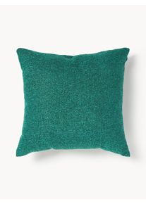 Bouclé exteriérový polštář Alka Tyrkysová Umělé vlakno, Bouclé Š 45 cm, D 45 cm | Westwing Collection