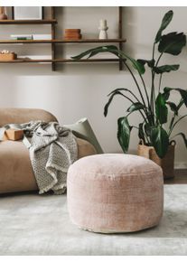 benuta Pure Pouf Nova Růžová 55x55x30 cm Rosa