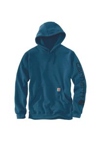 Carhartt Sleeve Logo Hooded Sweatshirt Hoodie Men (XS, blue)