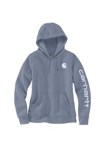 Carhartt Women's Clarksburg Logo Sleeve Sweatshirt Hoodie Women (S, grey)