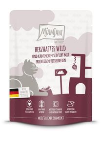 MjAMjAM Quetschie Katzenfutter mit Wild & Kaninchen, 6x300g