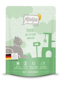 MjAMjAM Quetschie Katzenfutter mit Insekten & Huhn, 6x300g