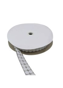 Suchý zip bodový na cívce, Smyčky | 16 mm | bílá, Nylon|Polyester