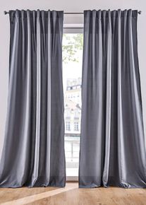 Z&aacute;věs z mikrovl&aacute;kna (2 ks v balen&iacute;) | &Scaron;ed&aacute; | Vel. 145x140 cm | mikrovl&aacute;kno| bonprix