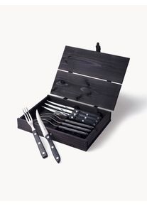 Gense Sada steakových příborů s boxem Old Farmer, různé velikosti sady Černá, Stříbrná Nerezová ocel Pro 4 osoby (8 dílů)