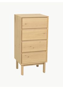 Rowico Home Komoda z dubového dřeva Mackay Béžová Dřevo, Masivní dřevo Š 45 cm, V 92 cm