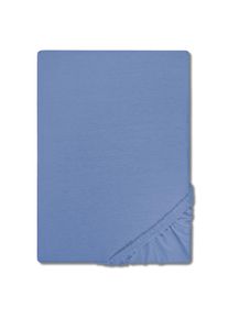 Простирадло приталене CloudComfort Basic трикотажне стрейч синє 140 x 190 - 160 x 200 см