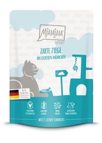 MjAMjAM Quetschie Katzenfutter mit Ziege & Möhrchen, 6x300g