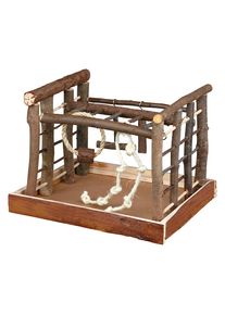 Trixie hřiště pro papoušky Natural living.- D 35 x Š 29 x V 25 cm