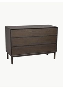 Rowico Home Komoda z dubového dřeva Mackay Hnědá Dřevo, Masivní dřevo Š 110 cm, V 75 cm